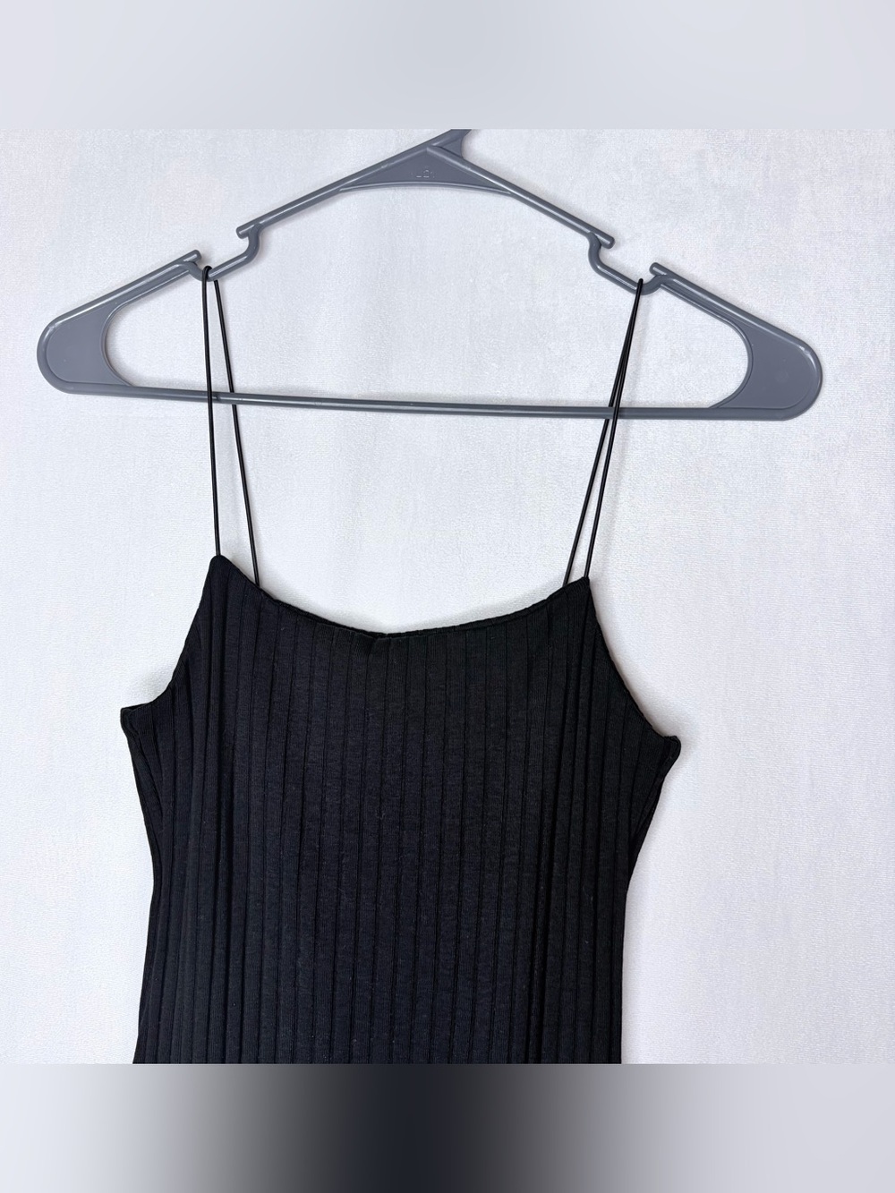 Zara Black Ribbed Midi Dress - Picture 4 of 8